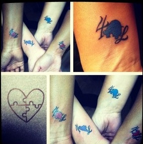 sisters puzzle piece tattoos without all the extra stuff though....