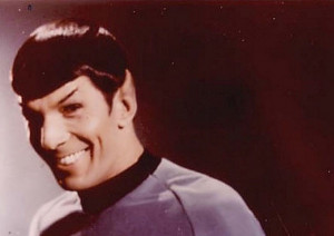 Giggly Spock is the funnest of Spocks. Except this picture is actually ...