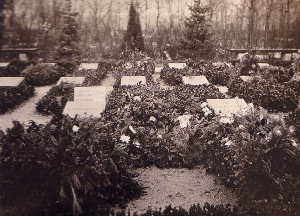 Grave of Luxemburg and Karl Liebknecht in Berlin, 1919