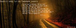 Country song lyrics facebook covers photo