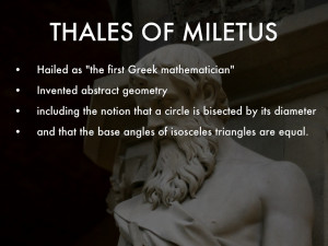 Thales Of Miletus Thales of miletus