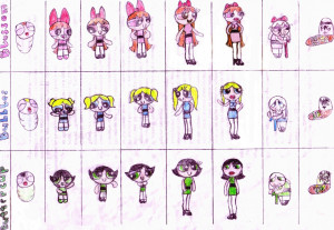 Powerpuff Girls life phases by KarrieDreammind