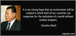 More Yoshiro Mori Quotes