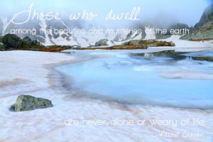 Those who dwell among the beauties and mysteries of the earth are ...