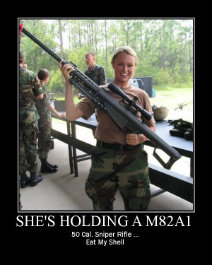 Holding US M82a1 50cal. Sniper Rifle photo She_USRifle_M82A1_50Sniper ...