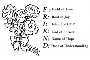 Friend Meaning Coloring Pages Greeting Card