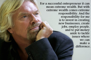 Richard Branson, a successful businessman and philanthropist. Via ...