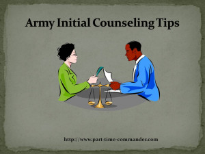 Army Initial Counseling Tips for Company Commanders