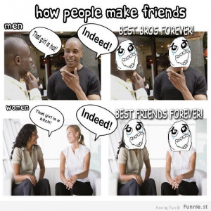 How People Make Friends - Men vs Women