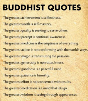 Buddhism discourages fanatical perfectionism. The Buddha taught his ...