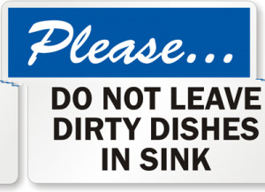 Keep Kitchen Clean Signs