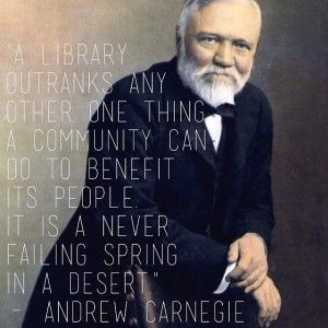 Andrew Carnegie on Little Free Libraries!