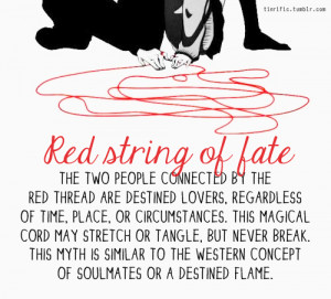 destined, destiny, love, soul mate, red string of fate