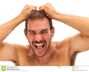 Clipart Man Pulling Hair