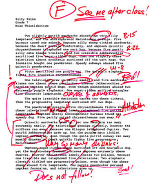 To anyone who has ever written anything and had it returned with so ...