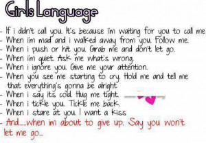 The things you can get from Facebook. Girls language.