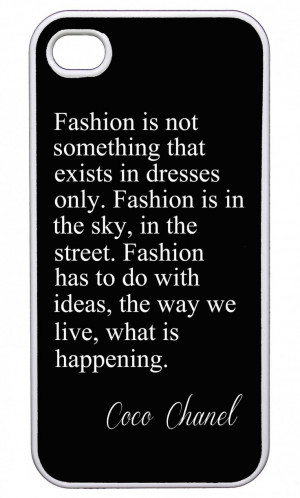 Fashion Quote Coco Chanel iPhone Case (http://www.wordon.com.au ...