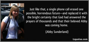 Just like that, a single phone call erased one possible, horrendous ...