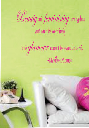 Beauty Ageless Quote Marilyn Monroe Wall Decal Sticker