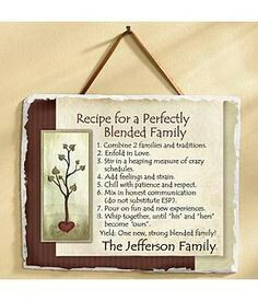Recipe for a perfectly blended family More