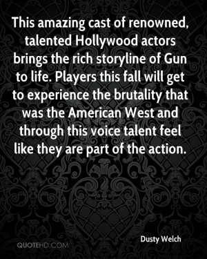 This amazing cast of renowned, talented Hollywood actors brings the ...