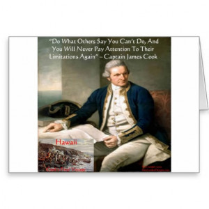 Capn James Cook Hawaii Trip Quote Gifts & Cards Greeting Card