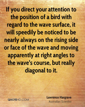 position of a bird with regard to the wave surface, it will speedily ...