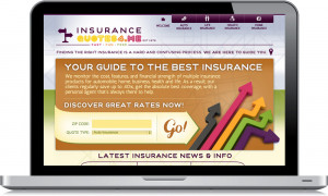 logo and website design insurance quotes homepage