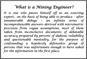 What is a mining engineer?