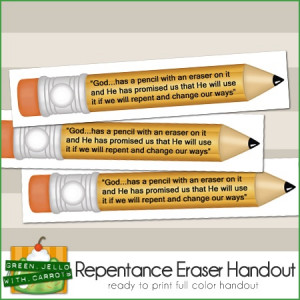 Repentance Eraser LDS Handout