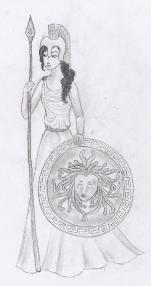 Athena Greek Goddess Drawing Pallas athena, goddess of