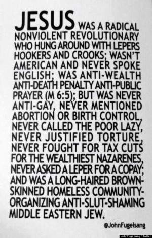 Jesus Was A Radical Nonviolent Revolutionary' Post By John Fugelsang ...