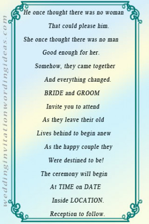 unique wedding invitation wording