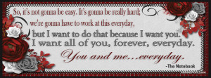 The Notebook Quote Facebook Covers