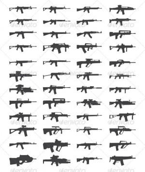 Assault Rifle Silhouette Assault rifles silhouette