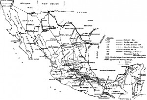 Mexican railroads. Reproduced in Army Service SchoolsManual, May 1914.