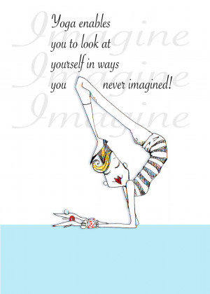 Funny Yoga Quotes Yoga quote humor 5x7 print by