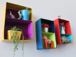 ... floating shelves with just a few coats of paint. (Plus, click through