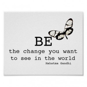 gandhi quote poster be the change black and white # gandhi # quotes ...