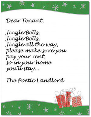 in their christmas cards to their tenants here are some of the most ...