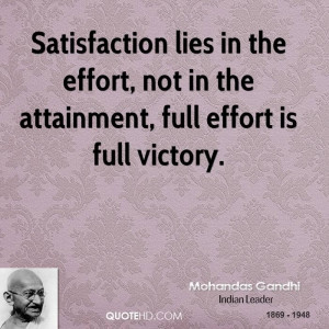 Effort is the Victory