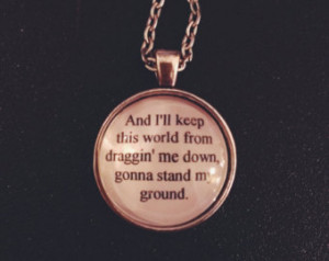tom petty won't back down lyric quote necklace