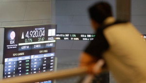 Stock Board At The Indonesia Stock Exchange In Jakarta 630 Ap