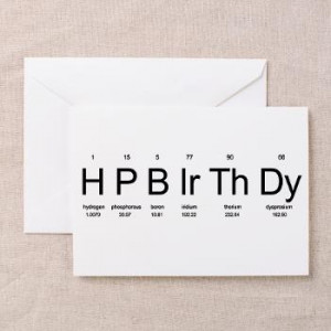 Periodic Table Birthday Card | Gifts For A Geek | Geek T-Shirts