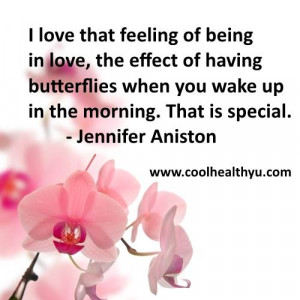 in love quotes by Jennifer Aniston images-I love that feeling of being ...
