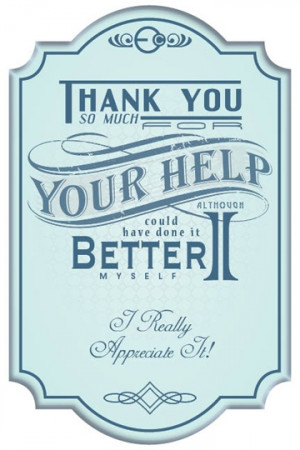 Sarcastic Typography - Thank You