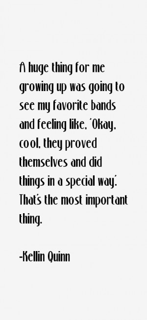 huge thing for me growing up was going to see my favorite bands and ...