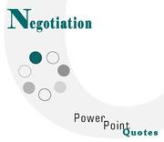 Cover of: Negotiation PowerPoint Quotes by Andrew E. Schwartz