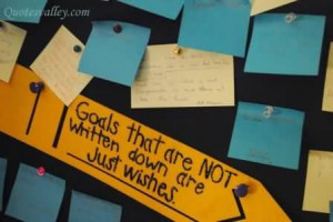 Goals That Are Not Written Down Are Just Wishes