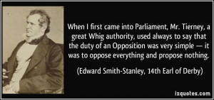 More Edward Smith-Stanley, 14th Earl of Derby Quotes
